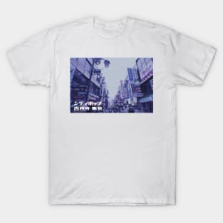 Japanese city pop art series 2 - Kichijoji Musashino Tokyo Japan in - retro aesthetic - Old retro tv glitch style T-Shirt